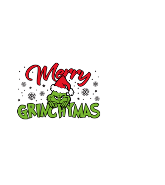 Merry Grinchymas - Grinch model alb pe tricou