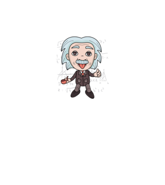 Caricatură Einstein model negru pe tricou