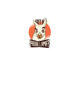 Got a Probllama? Lama model gri pe tricou