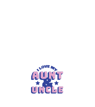 I Love My Aunt & Uncle model alb pe tricou