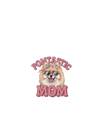 Pomtastic Mom model alb pe tricou