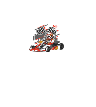 Gokart model negru pe tricou