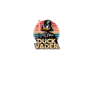Duck Vader model negru pe tricou
