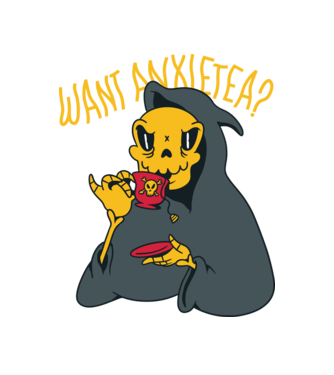Want Anxietea? model alb pe tricou