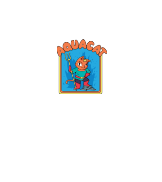 Aquacat model albastru regal pe tricou