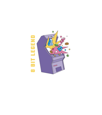 8 Bit Legendă Arcade Slot Machine model  pe tricou