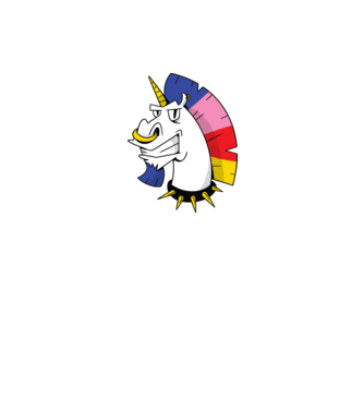 Punk unicorn model gri pe tricou