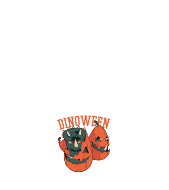 Dinoween model negru pe tricou