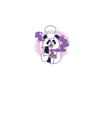 Panda Chef model negru pe tricou