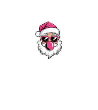 Bubble gum Santa 2 model negru pe tricou