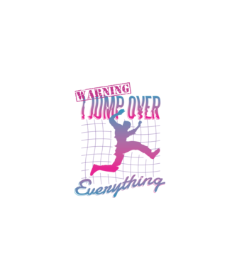 Warning I Jump over everything Parkour model negru pe tricou