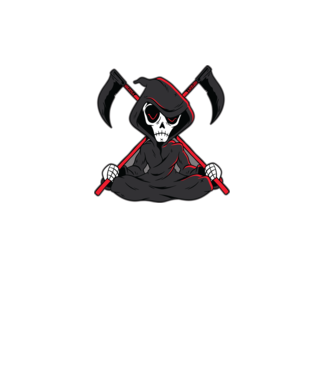 Moartea - Grim Reaper model negru pe tricou