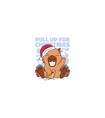 Pull up for christmas Capybara model nisipiu pe tricou