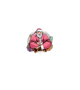 Santa Meditație model verde pe tricou