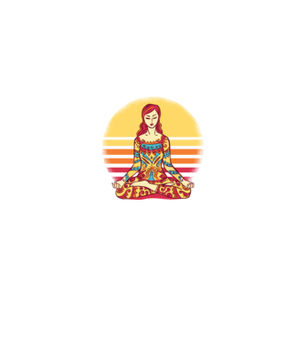 Mandala Yoga Meditație model negru pe tricou