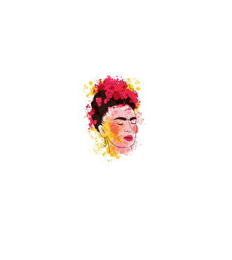 Frida Kahlo model alb pe tricou