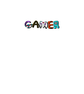 Inscripție Gamer model gri pe tricou