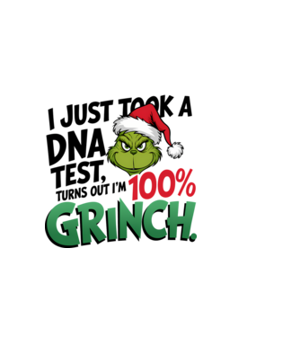 Grinch DNA test model alb pe tricou