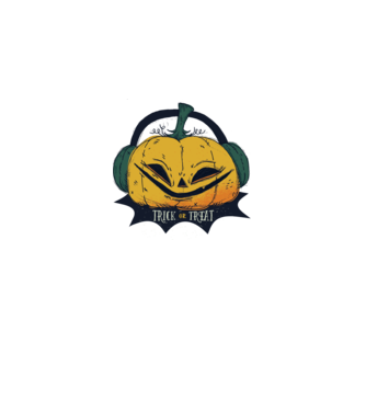 Dovleac Halloween model alb pe tricou