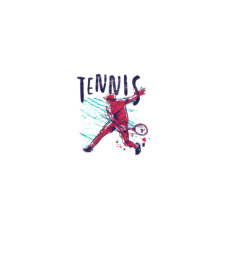 Tennis model alb pe tricou
