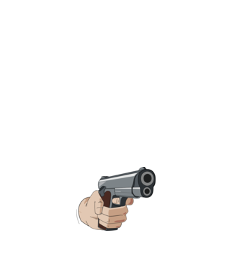 Pistol model negru pe tricou