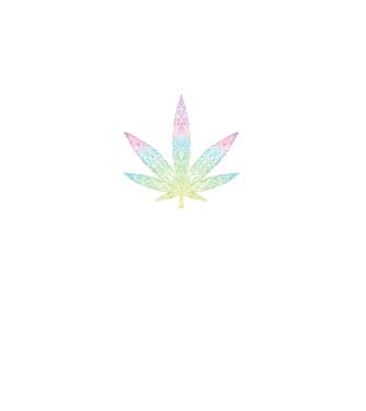 Frunză colorată de marijuana model negru pe tricou