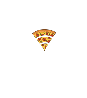 Felie de pizza Wifi model verde pe tricou