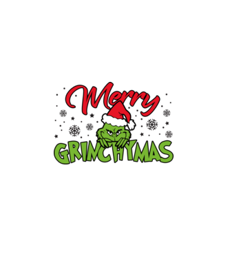 Merry Grinchymas - Grinch model albastru închis pe tricou
