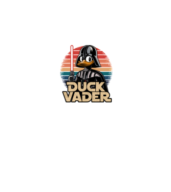 Duck Vader model negru pe tricou