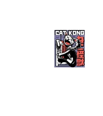 Cat Kong model galben neon pe tricou