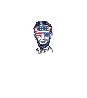 Lincoln USA model alb pe tricou