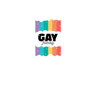 Gay friendly model negru pe tricou
