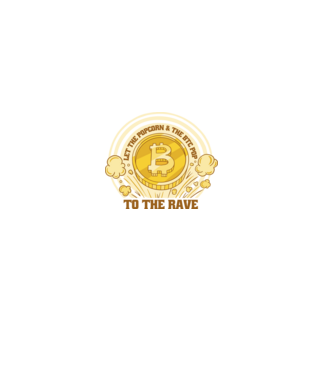 Bitcoin to the Rave model negru pe tricou