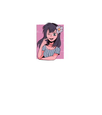 Fată Anime model turcoaz pe tricou