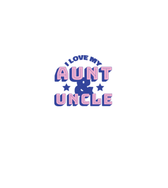 I Love My Aunt & Uncle model gri pe tricou