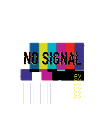 No Signal TV Eroare de transmisie model negru pe tricou