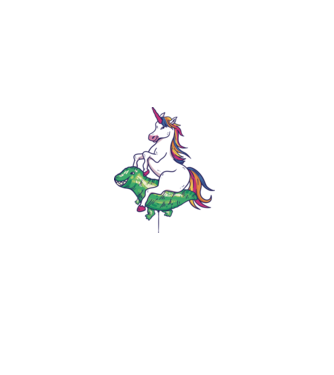 Balon cu Unicorn model albastru deschis pe tricou