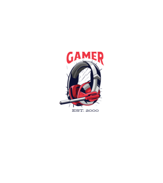 Gamer est. 2000 model alb pe tricou