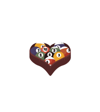 I break hearts - Biliard model albastru închis pe tricou