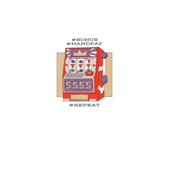 Slot machine model alb pe tricou