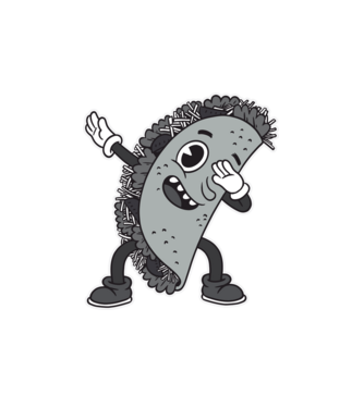 Taco DAB model alb pe tricou