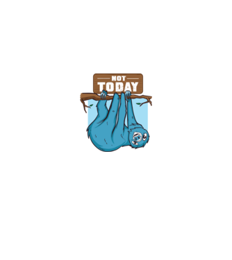 Not today Leneș model alb pe tricou