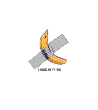 Ultima banană model alb pe tricou