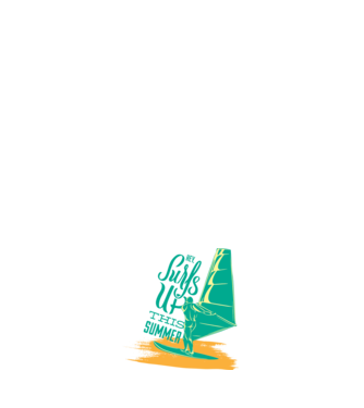 Surfs up this summer model negru pe tricou