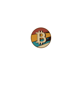 Bitcoin retro model negru pe tricou