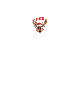 Christmas Pajama Reindeer Negru model negru pe tricou