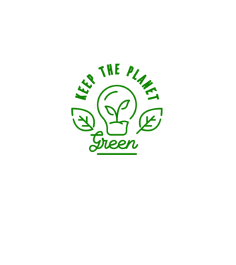 Keep The Planet Green - Ziua Pământului model alb pe tricou