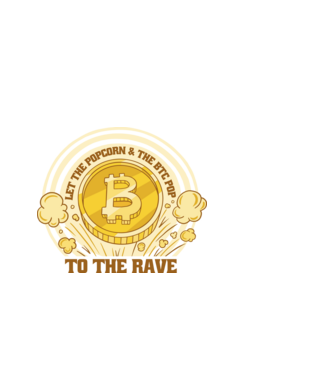 Bitcoin to the Rave model negru pe tricou