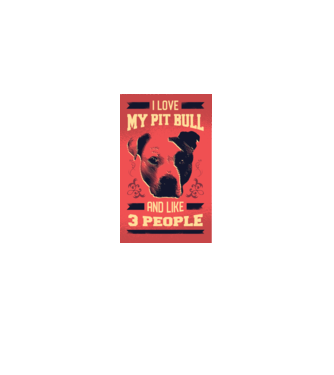Îmi iubesc Pitbull-ul meu și încă 3 persoane model alb pe tricou