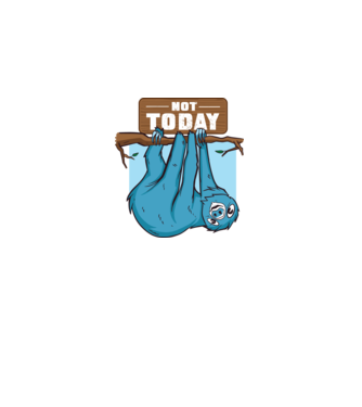 Not today Leneș model alb pe tricou